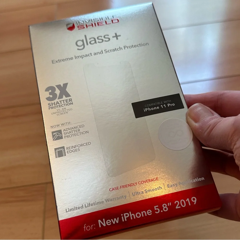 InvisibleShield Glass+ Screen Protector for iPhone 11 Pro ZAGG new in box clear